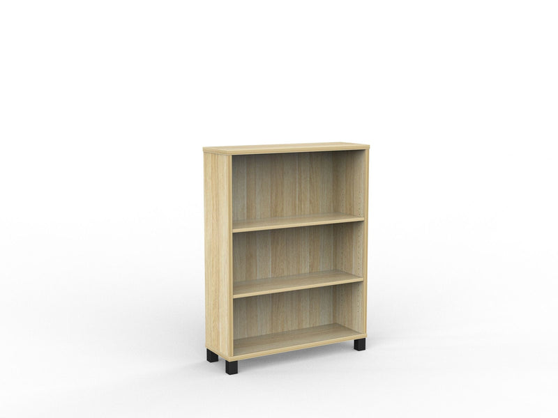 Cubit Bookcase 1200h x 900w x 315d / Atlantic Oak / Black