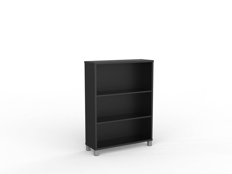 Cubit Bookcase 1200h x 900w x 315d / Black / Silver