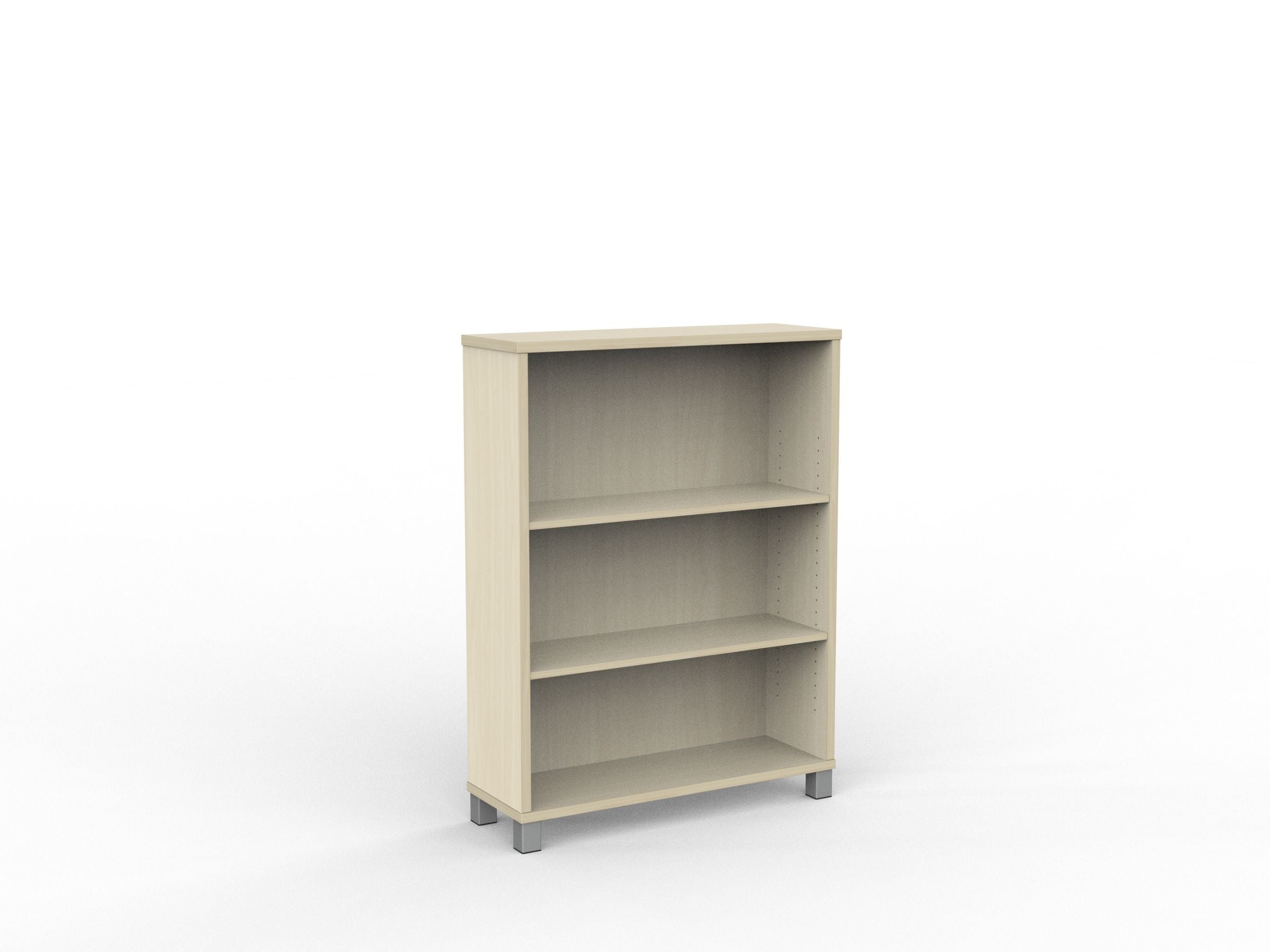 Cubit Bookcase 1200h x 900w x 315d / Nordic Maple / Silver