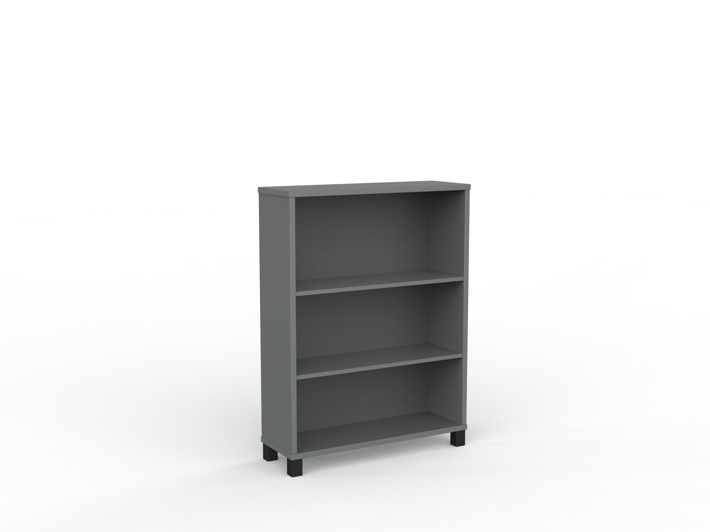 Cubit Bookcase 1200h x 900w x 315d / Silver / Black