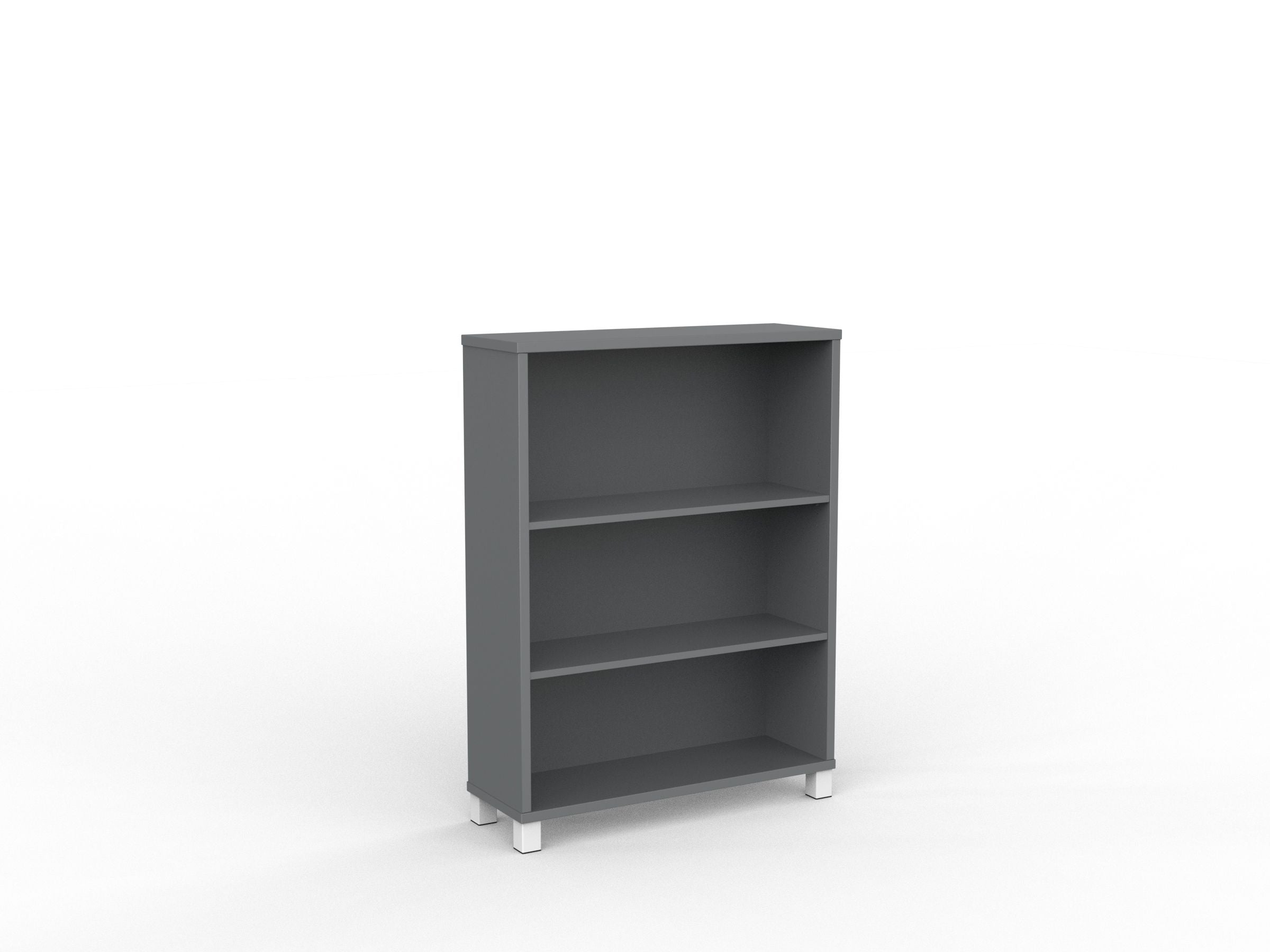Cubit Bookcase 1200h x 900w x 315d / Silver / White