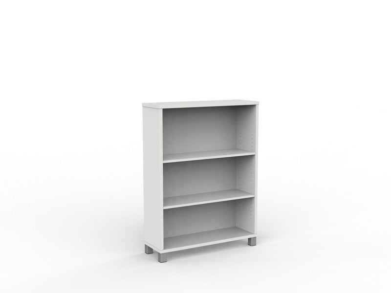 Cubit Bookcase 1200h x 900w x 315d / White / Silver