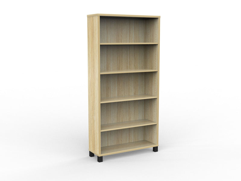 Cubit Bookcase 1800h x 900w x 315d / Atlantic Oak / Black