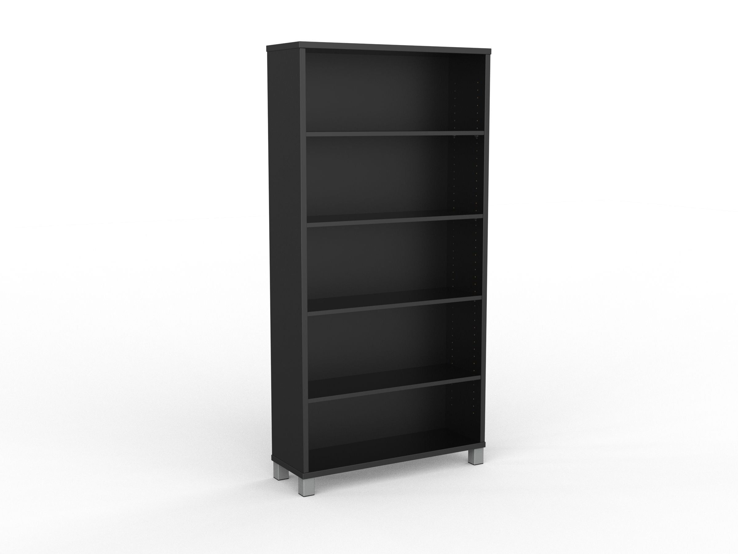 Cubit Bookcase 1800h x 900w x 315d / Black / Silver