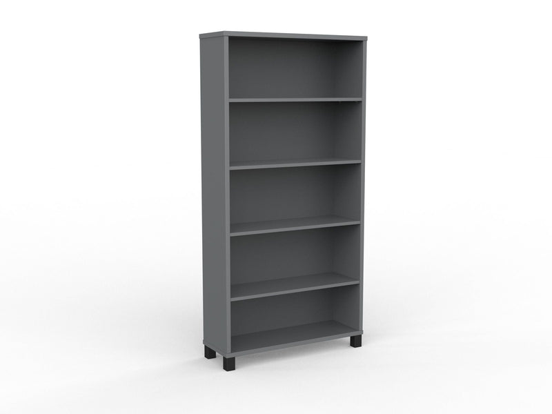 Cubit Bookcase 1800h x 900w x 315d / Silver / Black