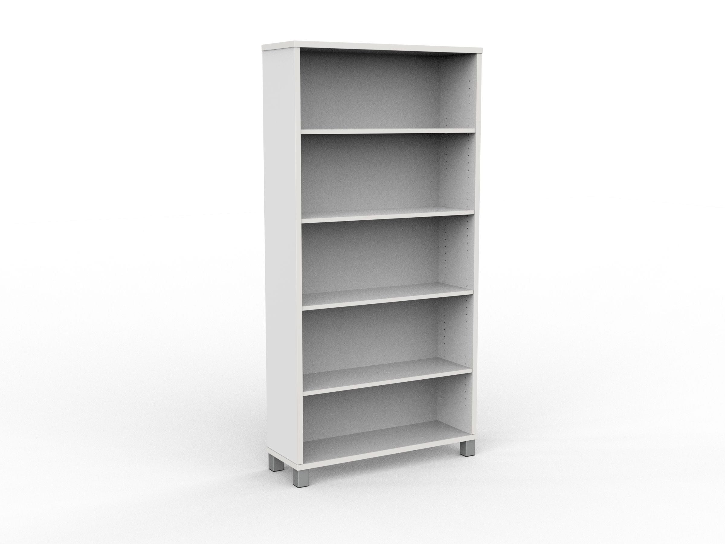 Cubit Bookcase 1800h x 900w x 315d / White / Silver