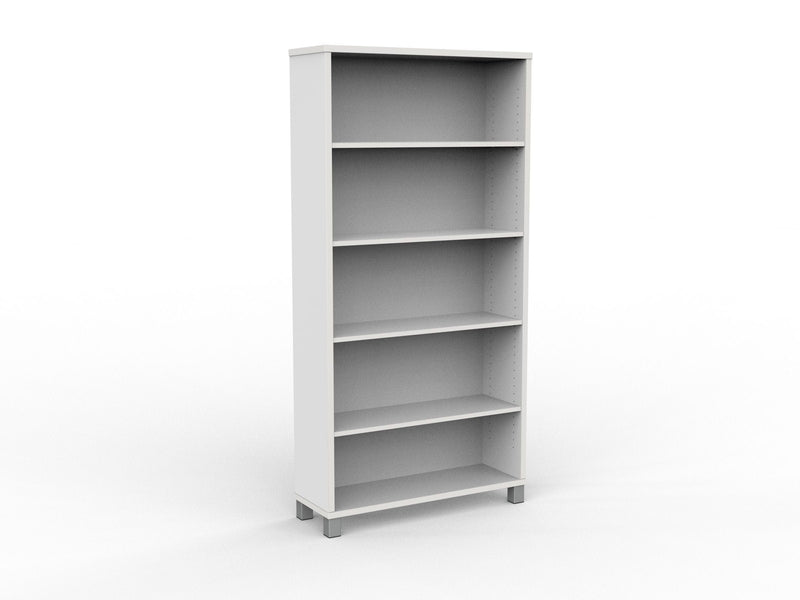 Cubit Bookcase 1800h x 900w x 315d / White / Silver