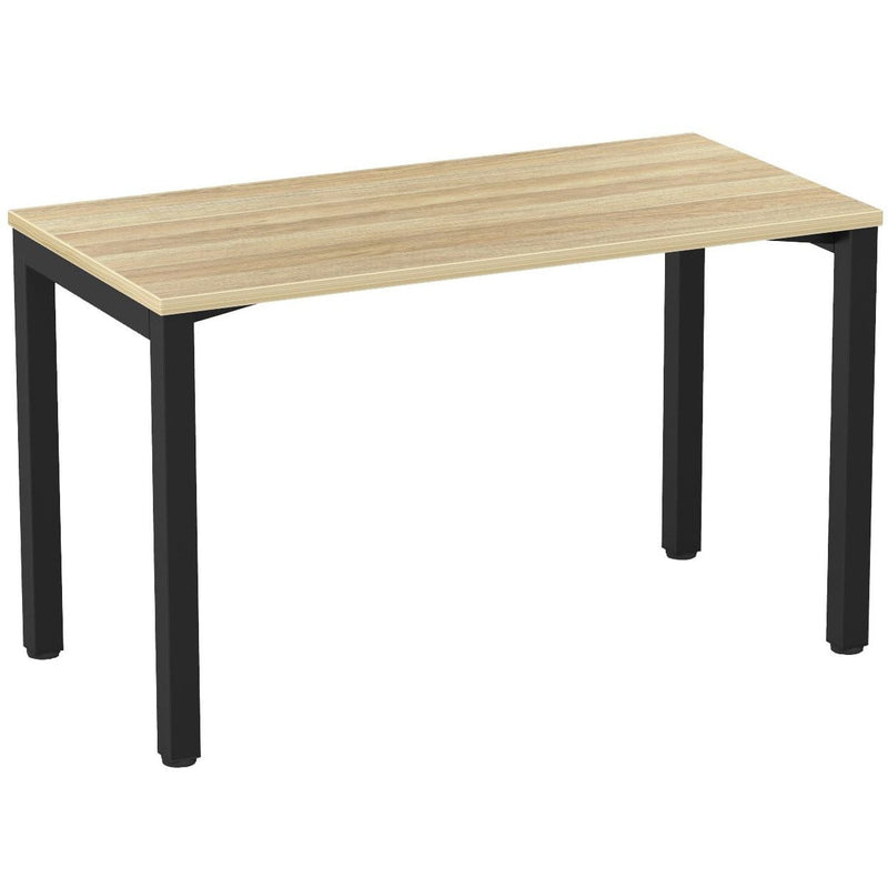 Cubit Fixed Height Desk 1200 x 700 / Atlantic Oak / Black