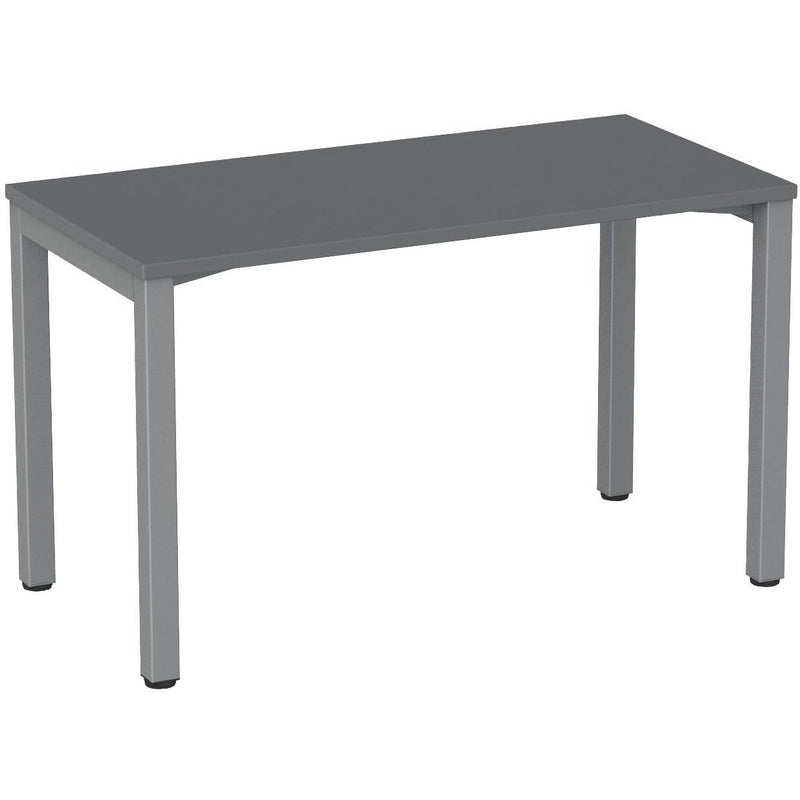Cubit Fixed Height Desk 1200 x 700 / Silver / Silver