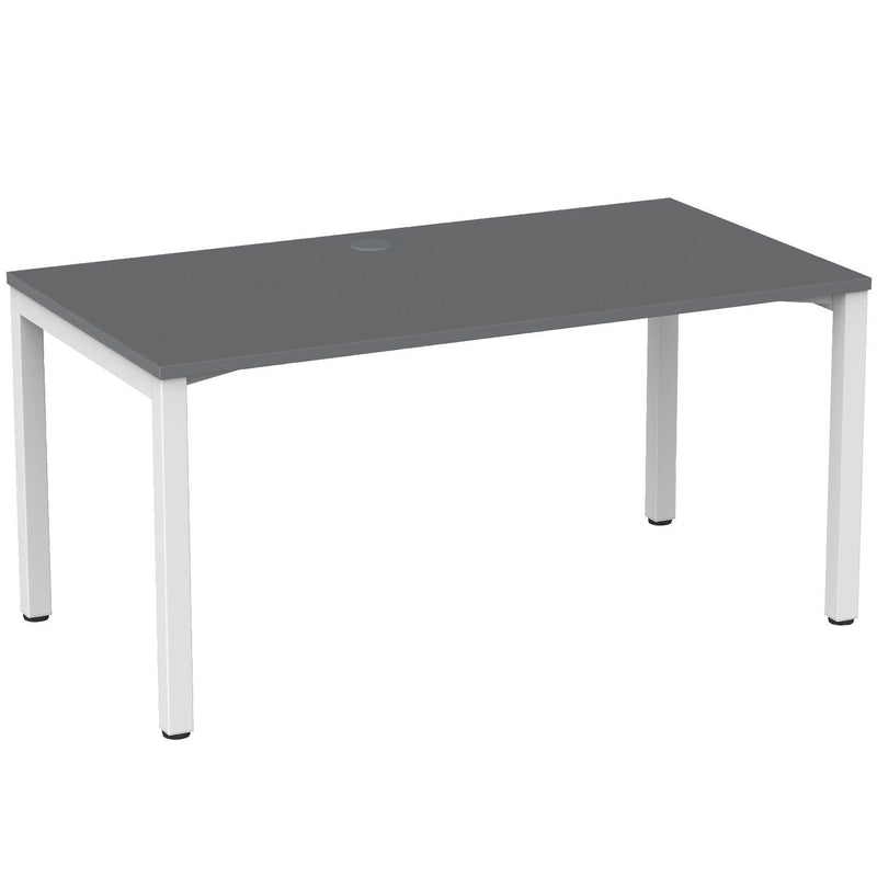 Cubit Fixed Height Desk 1500 x 800 / Silver / White