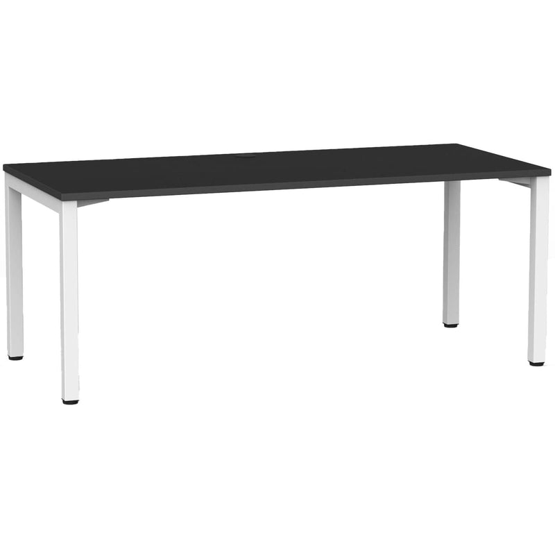 Cubit Fixed Height Desk 1800 x 800 / Black / White