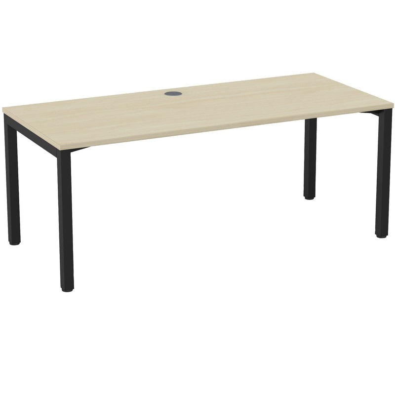 Cubit Fixed Height Desk 1800 x 800 / Nordic Maple / Black