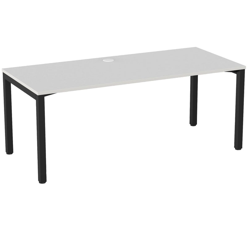 Cubit Fixed Height Desk 1800 x 800 / White / Black