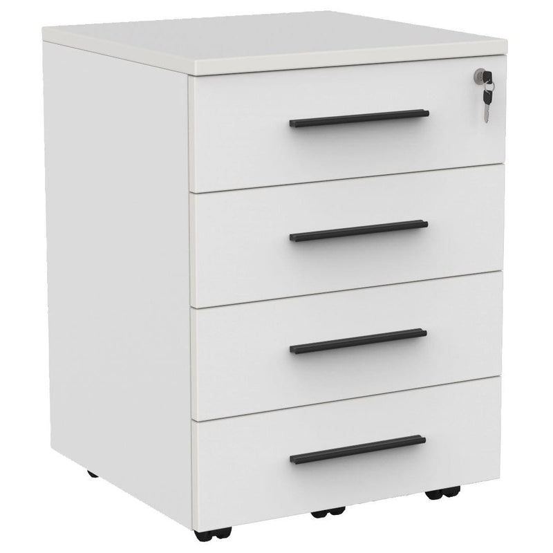 Cubit Mobile Drawers 4 drawer / White / Black