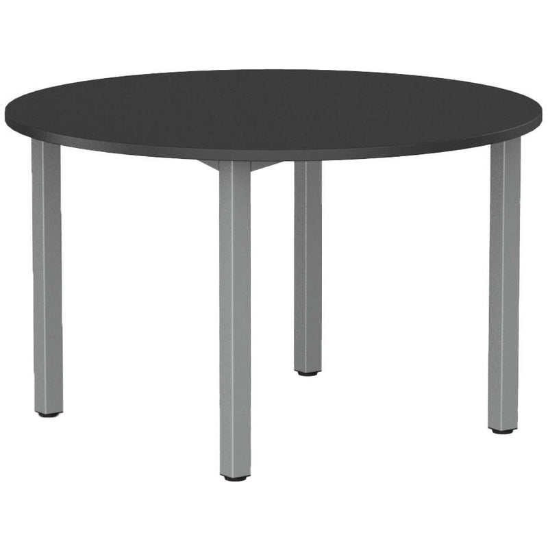 Cubit Round Meeting Table Black / Silver