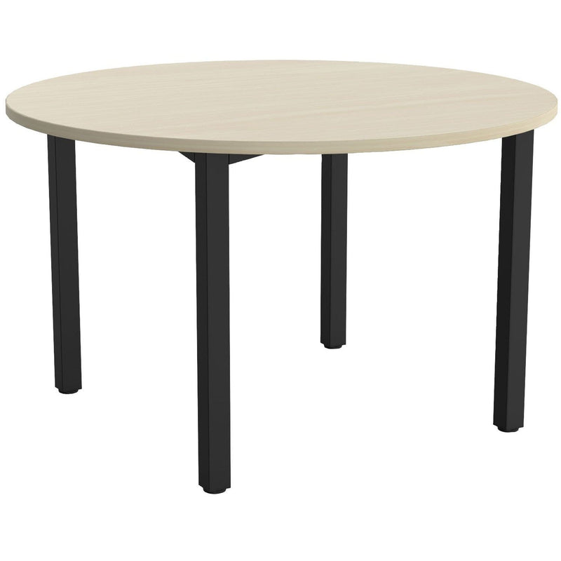 Cubit Round Meeting Table Nordic Maple / Black