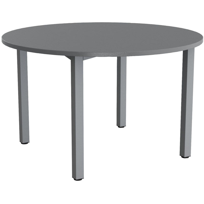Cubit Round Meeting Table Silver / Silver