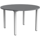 Cubit Round Meeting Table Silver / White