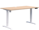 Duo II Electric Single Desk 1200 x 700 / Refined Oak Naturale / White