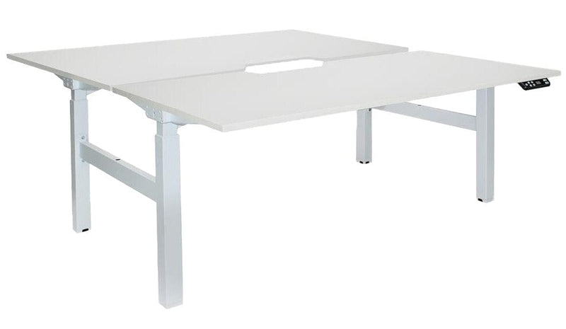 Elevate Electric Shared Desk 1500 x 800 / White / White
