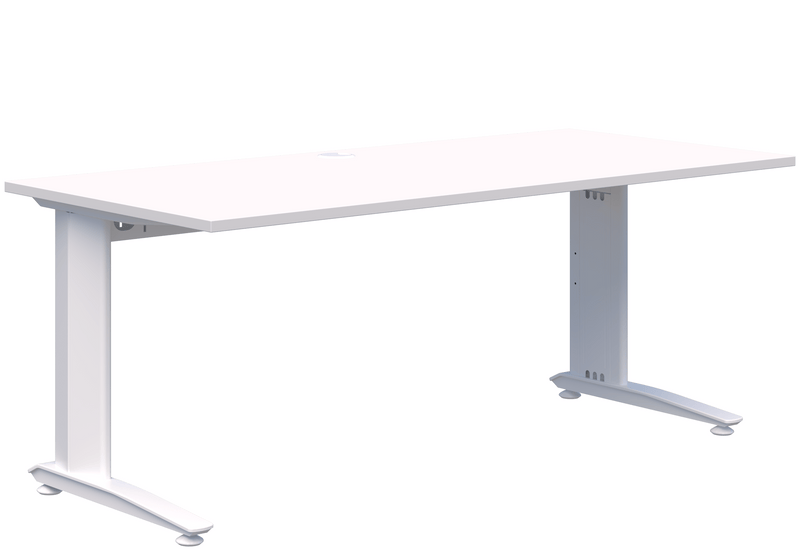 Energy Fixed Height Single Desk 1200 x 700 / Snow Velvet / White