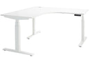 Enhance Electric Corner Desk 1800 x 1800 x 700 / White / White