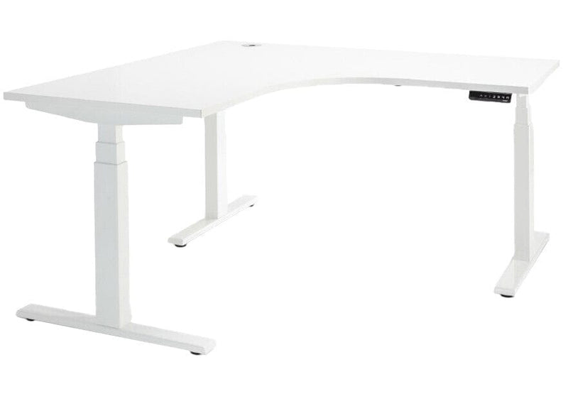 Enhance Electric Corner Desk 1800 x 1800 x 700 / White / White