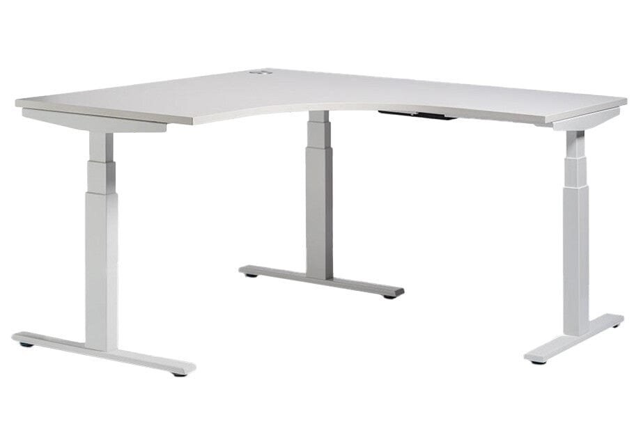 Enhance Electric Corner Desk Frame White