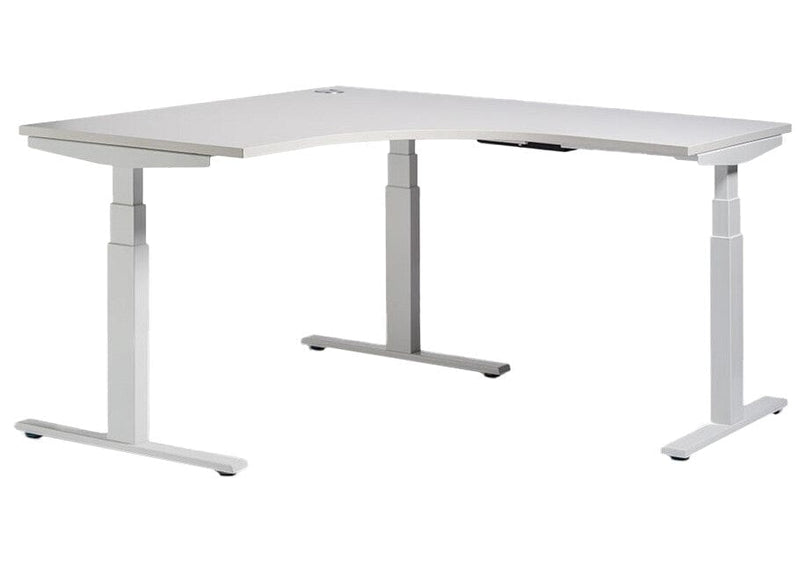 Enhance Electric Corner Desk Frame White