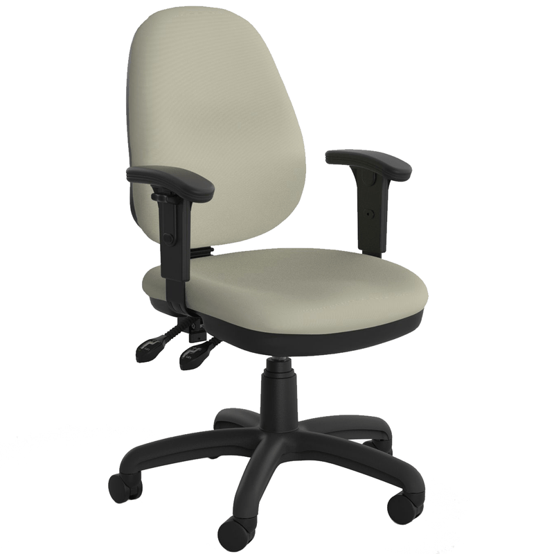 Evo High Back 3 Lever Chair Riverstone / With Arms