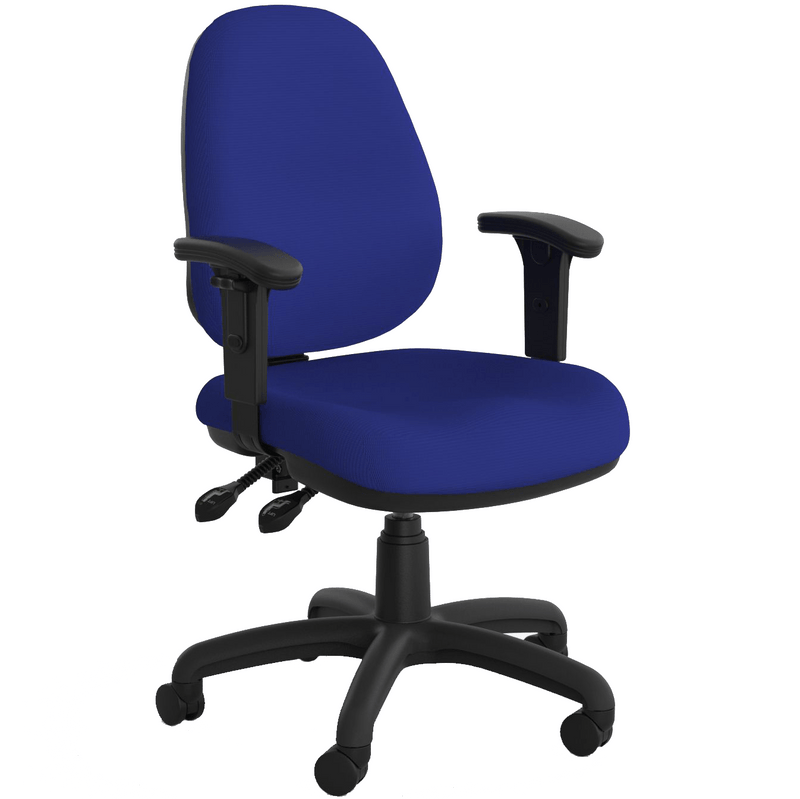 Evo Luxe High Back Chair Royal Blue / With Arms