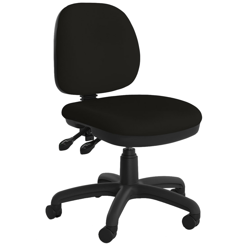 Evo Mid Back 2 Lever Chair Ebony / Without