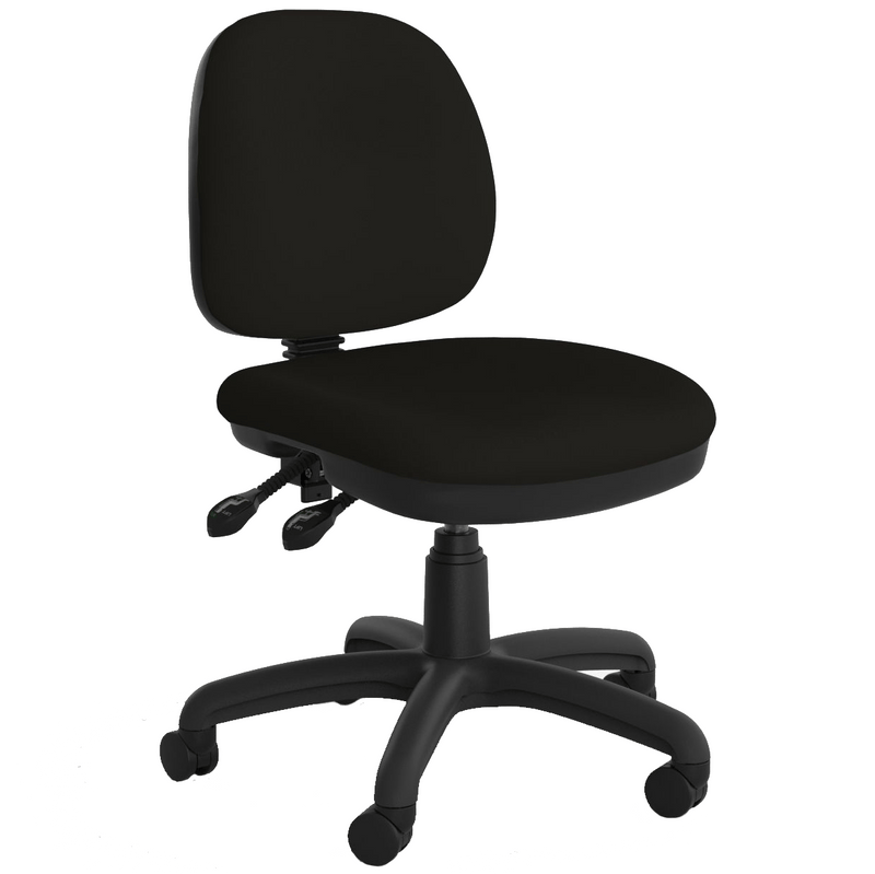 Evo Mid Back 3 Lever Chair Ebony / Without