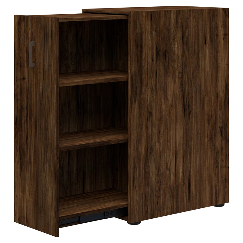 Mascot Personal Pull-Out Shelving Aged Walnut / Left Hand / Locking