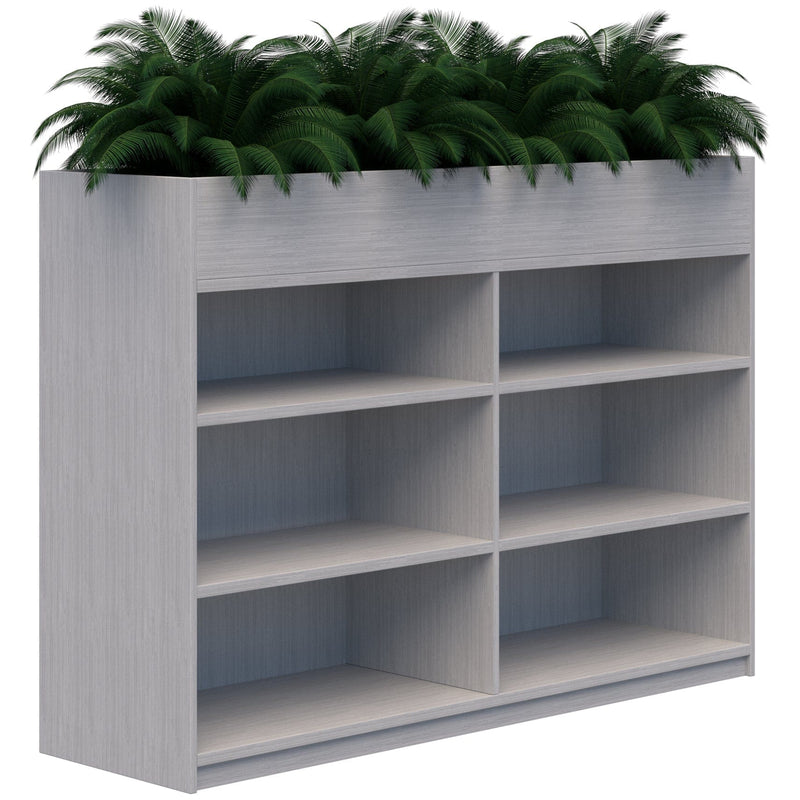 Mascot Planter Bookshelves 1200x1800 / Silver Strata Naturale