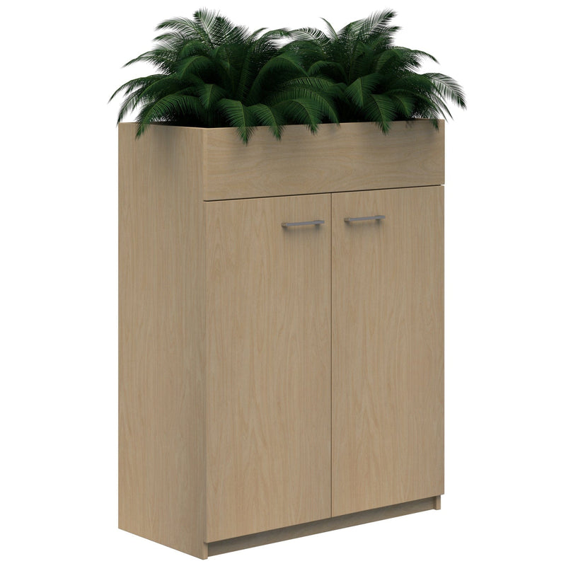 Mascot Planter Cabinet 1200x900 / Raw Birch / Locking