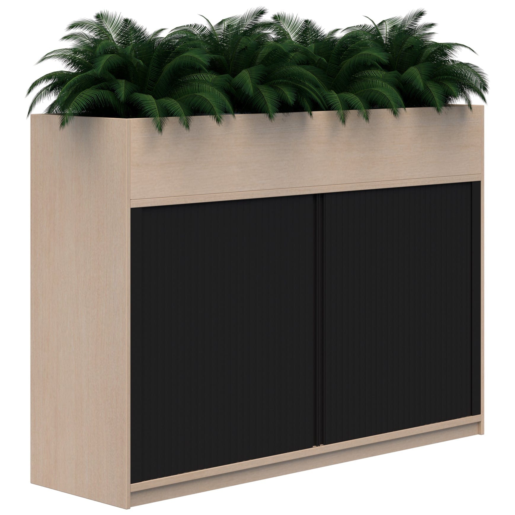 Mascot Planter Tambour 1200x1800 / Refined Oak / Locking