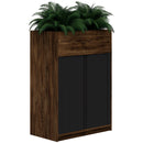 Mascot Planter Tambour 1200x900 / Aged Walnut / Locking