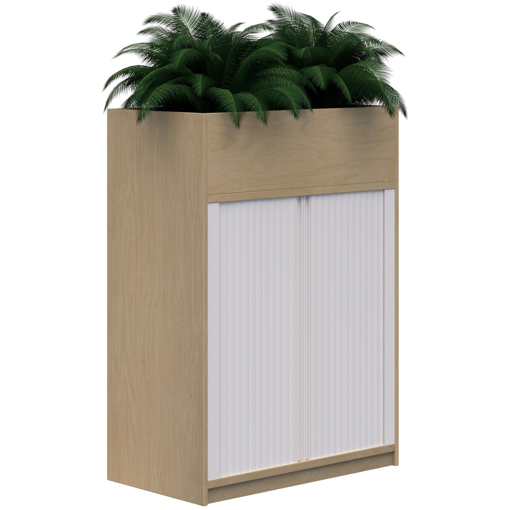 Mascot Planter Tambour 1200x900 / Raw Birch / Locking