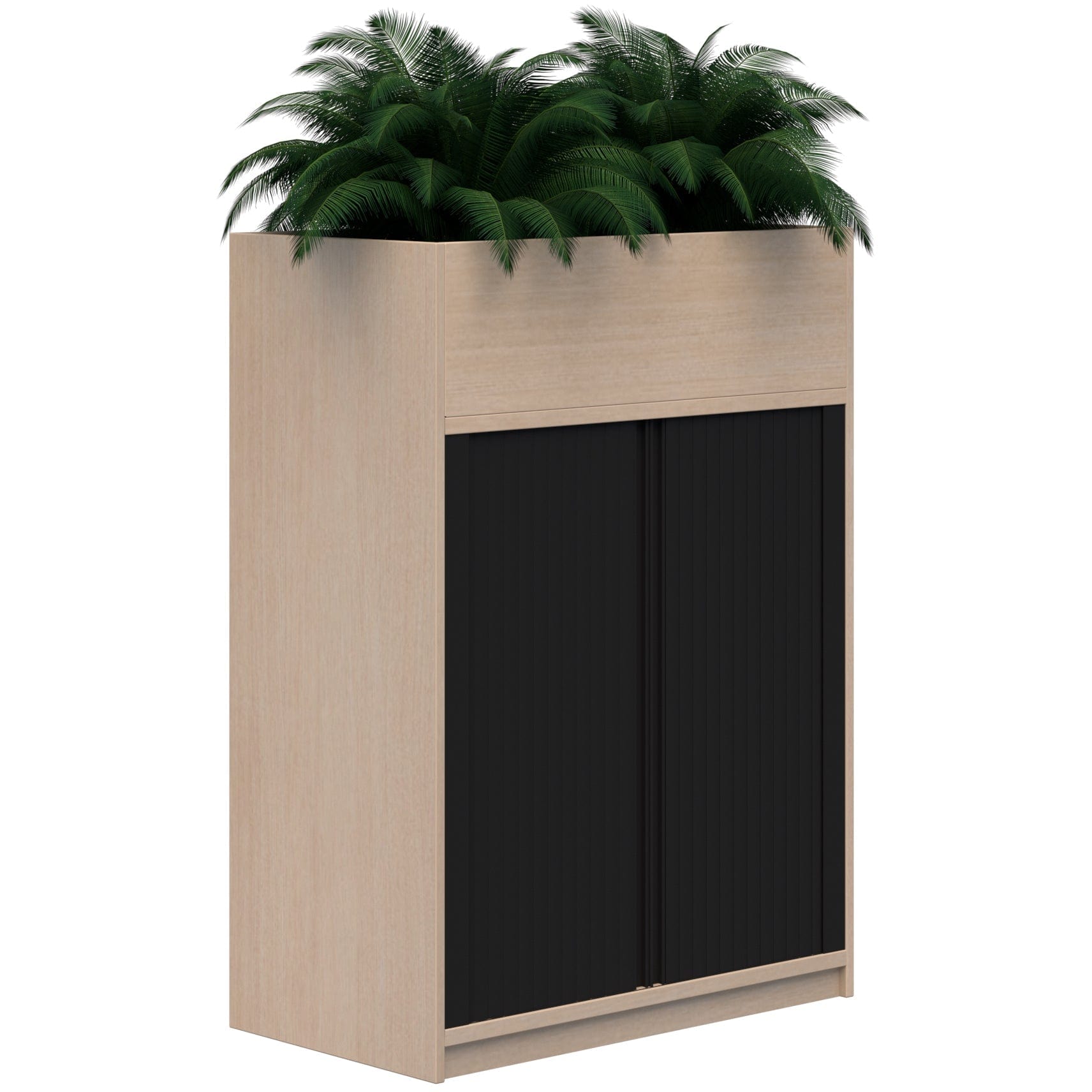 Mascot Planter Tambour 1200x900 / Refined Oak / Locking