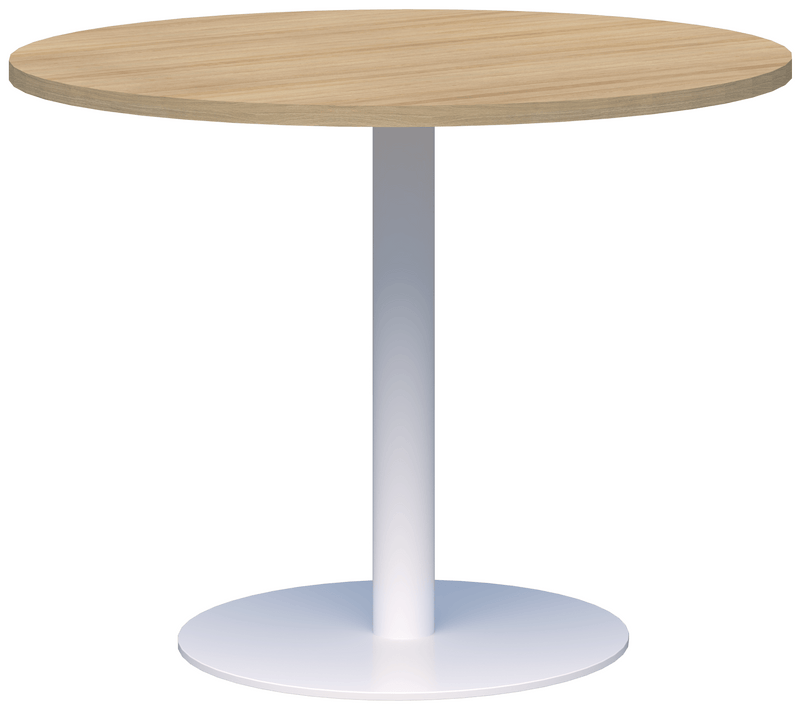 Modella Classic Meeting Table 800 Diameter / Classic Oak Naturale / White
