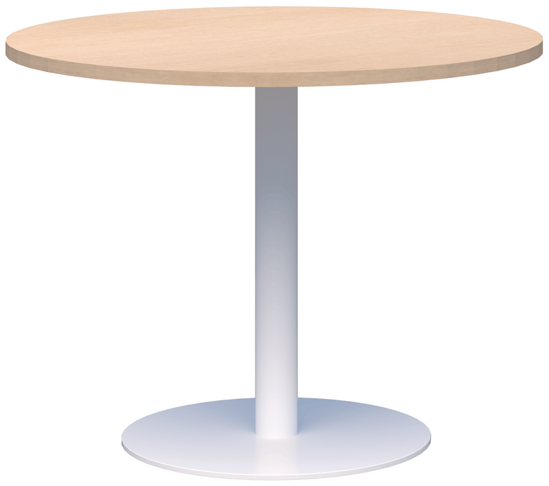 Modella Classic Meeting Table 800 Diameter / Refined Oak Naturale / White