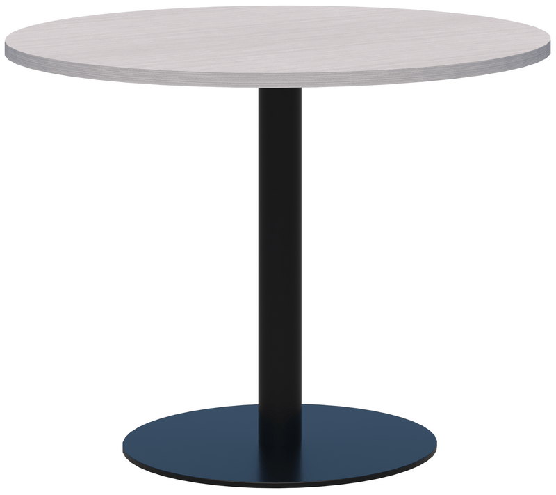 Modella Classic Meeting Table 800 Diameter / Silver Strada Naturale / Black