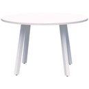 Modella II 4 Leg Meeting Table 1200 Diameter / Snow Velvet / White