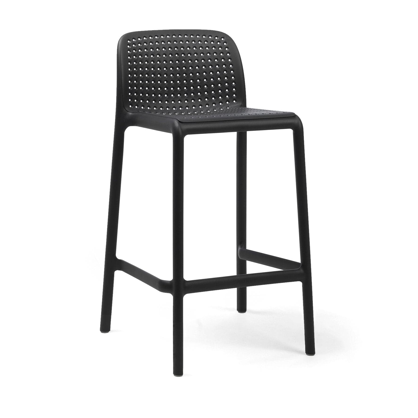 NARDI Lido Mini Outdoor Bar Stool Dark Charcoal