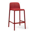 NARDI Lido Mini Outdoor Bar Stool Red