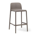 NARDI Lido Mini Outdoor Bar Stool Taupe