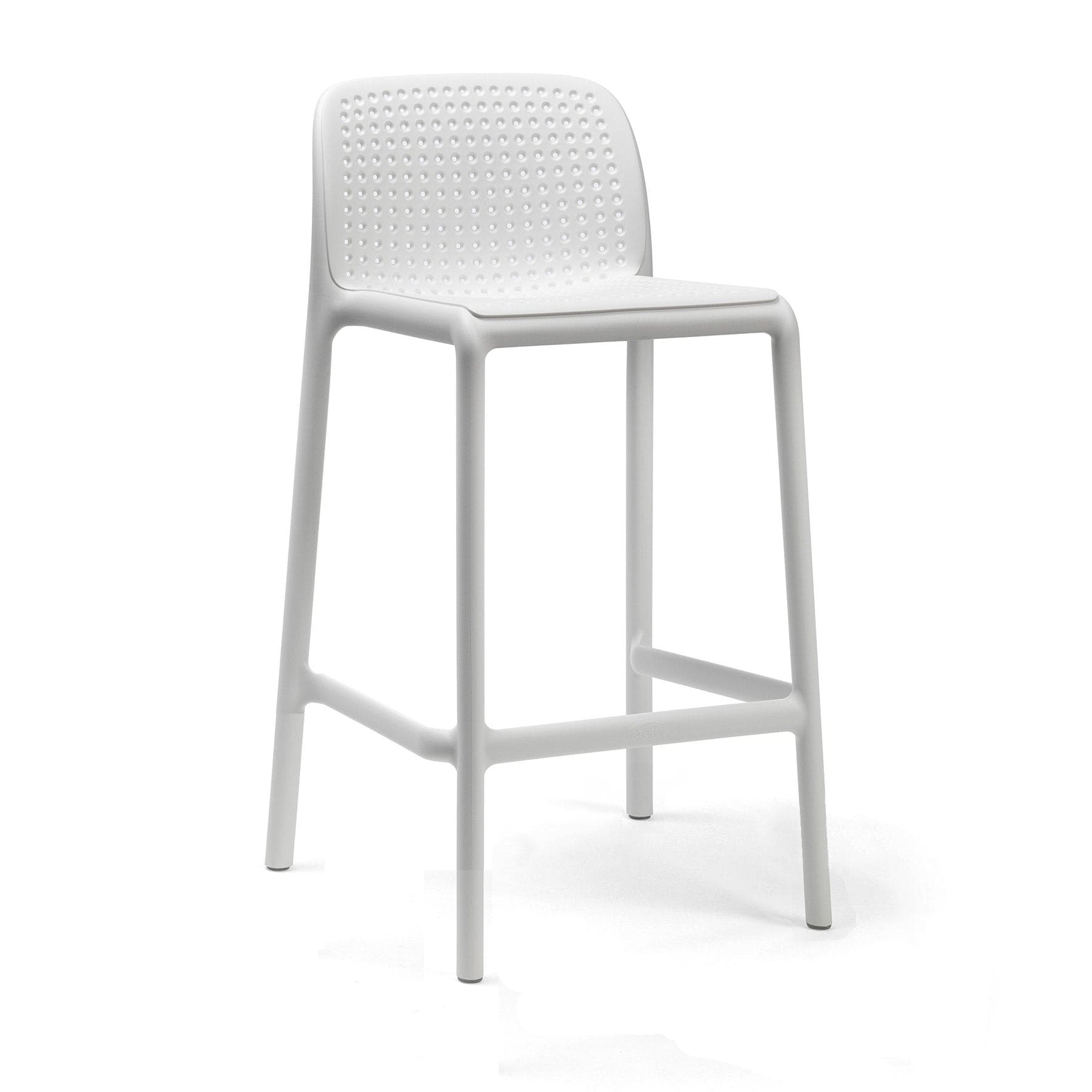 NARDI Lido Mini Outdoor Bar Stool White