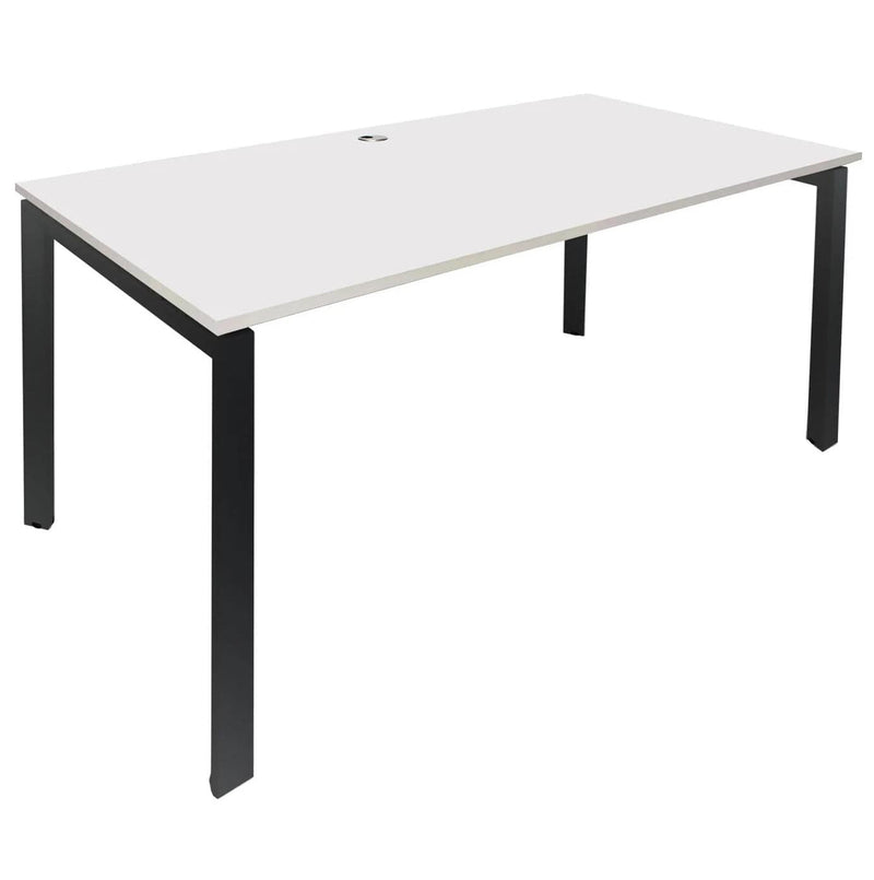 Novah Fixed Height Desk 1200 x 600 / Black / White