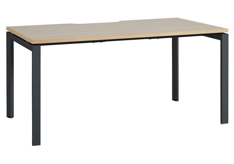 Novah Fixed Height Desk 1500 x 700 / Autumn Oak / Black
